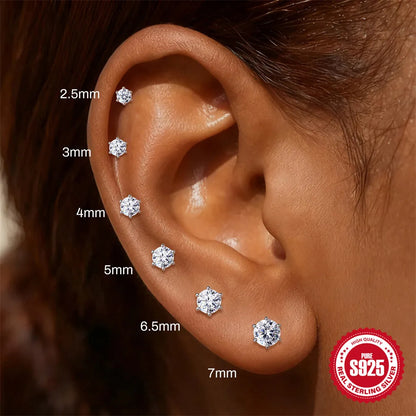 Canner Moissanite Stud Earrings 925 Sterling Silver