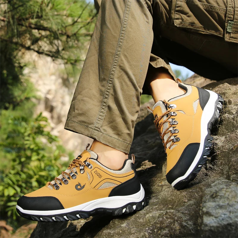 Men's Leather Casual Sneakers for Tennis and Walking