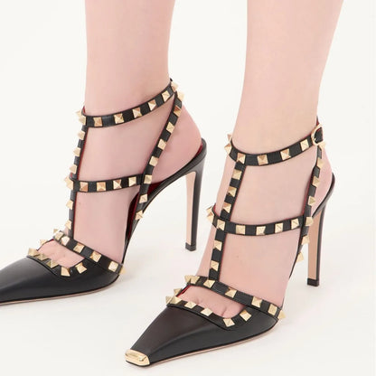 Summer High-Heeled Rivet Women's Sandals