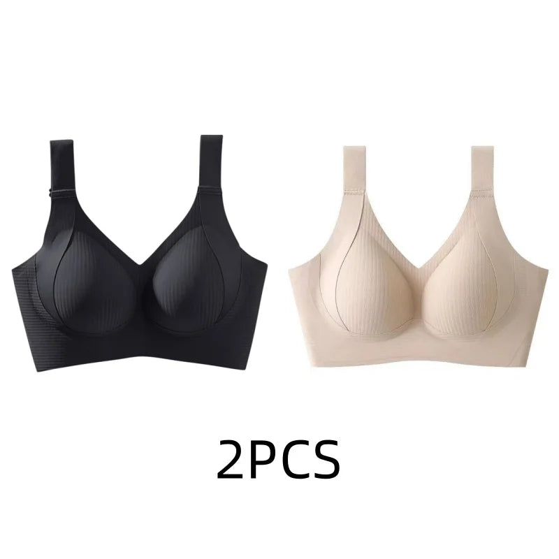 Women's Seamless Wire-Free Bra, Thin Style, Large Size
