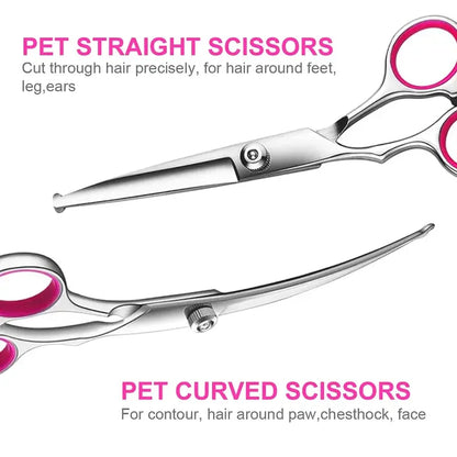 Pet Grooming Scissors Set – 4 Pieces
