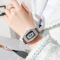 Women Silicone Jelly Quartz Tonneau Watch