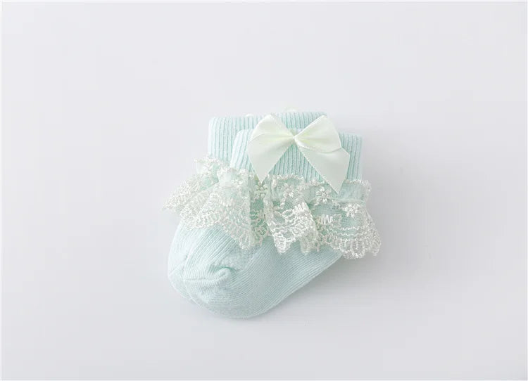 Cotton Lace Baby Socks for Girls 0-24 Months