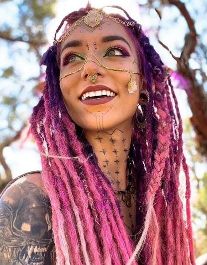 24 Inch Ombre Synthetic Dreadlock Extensions 10 Strands