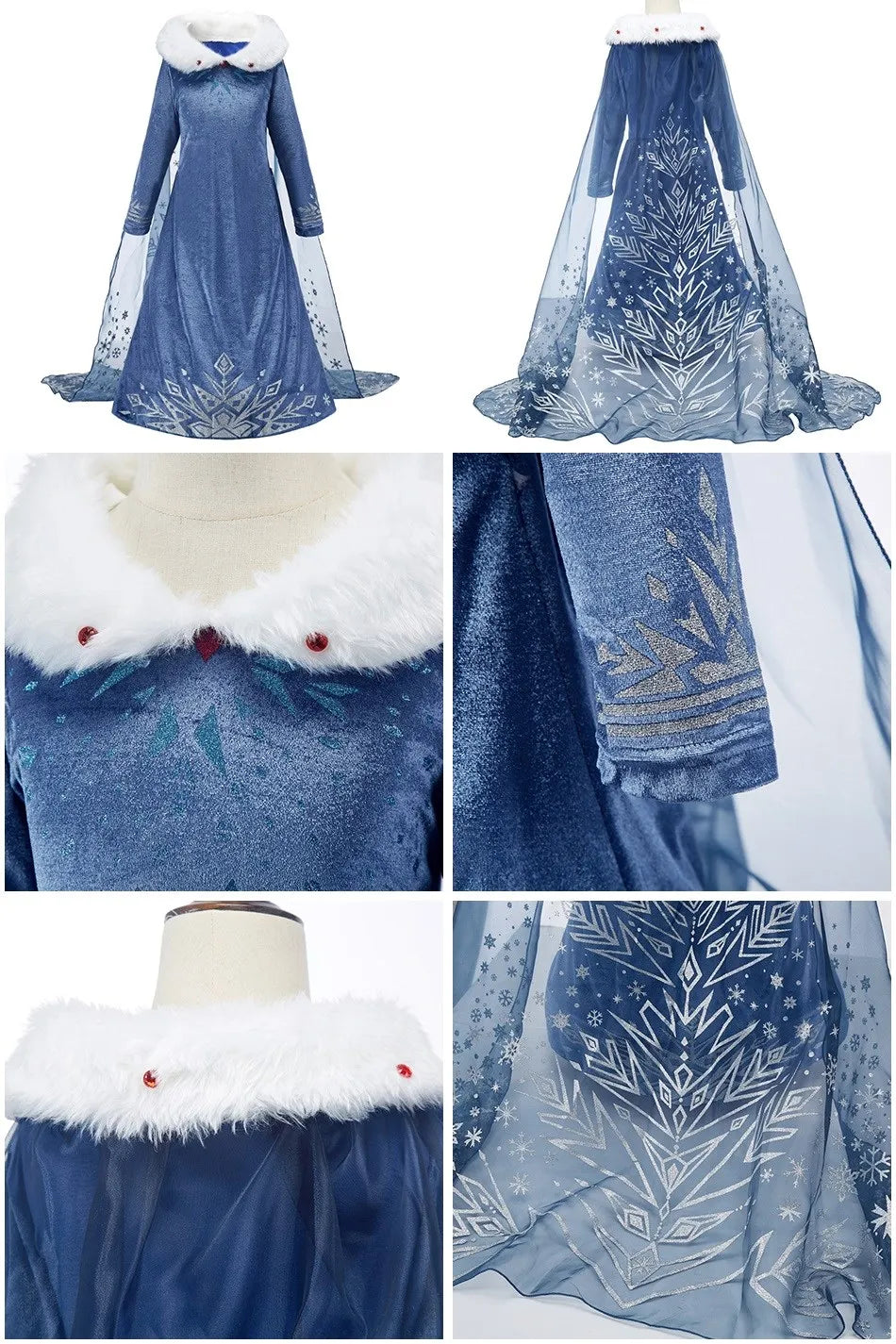 Kids Princess Dress Cinderella Cosplay Costume for Girls