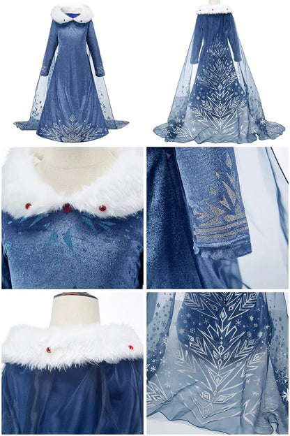 Kids Princess Dress Cinderella Cosplay Costume for Girls