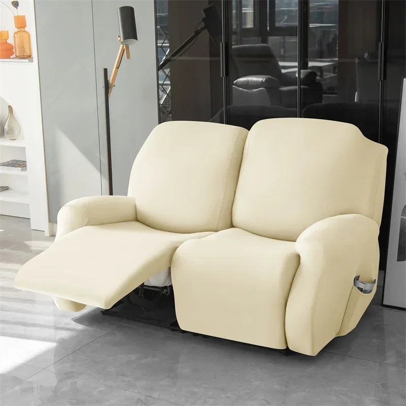 Soft Polyester Recliner Sofa Cover Solid Color