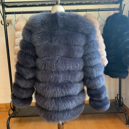 4in1 Real Fox Fur Coat for Women