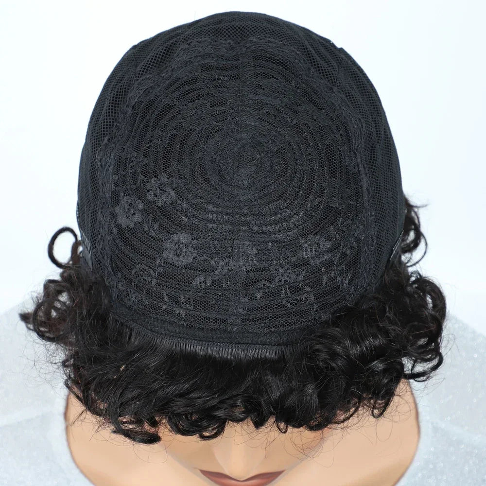 Brazilian Afro Puff Pixie Bob Wig 99J Natural Brown