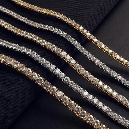 Moissanite Tennis Bracelet 2-6.5mm Rose Gold Silver