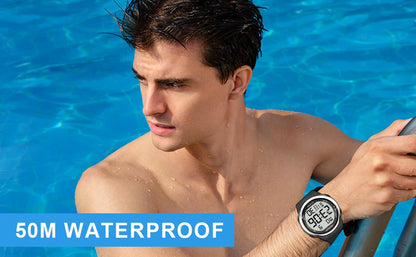 Hearkent 8 Alarm Waterproof Digital Wristwatch