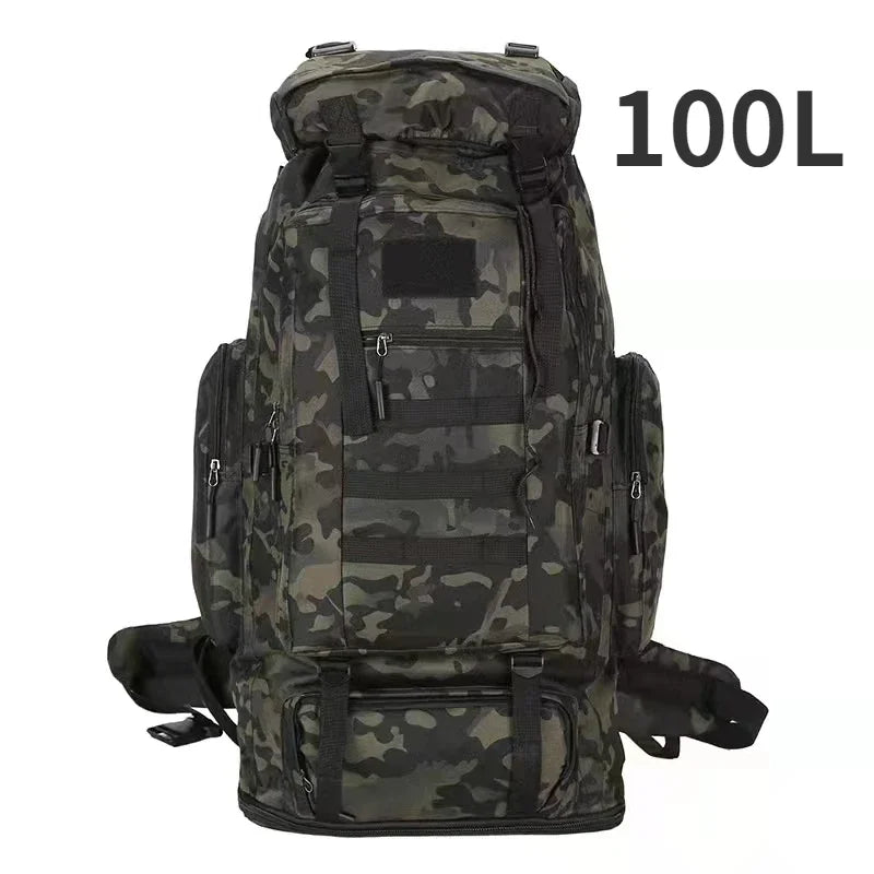 80L Tactical Mountaineering Backpack for Hiking Camping