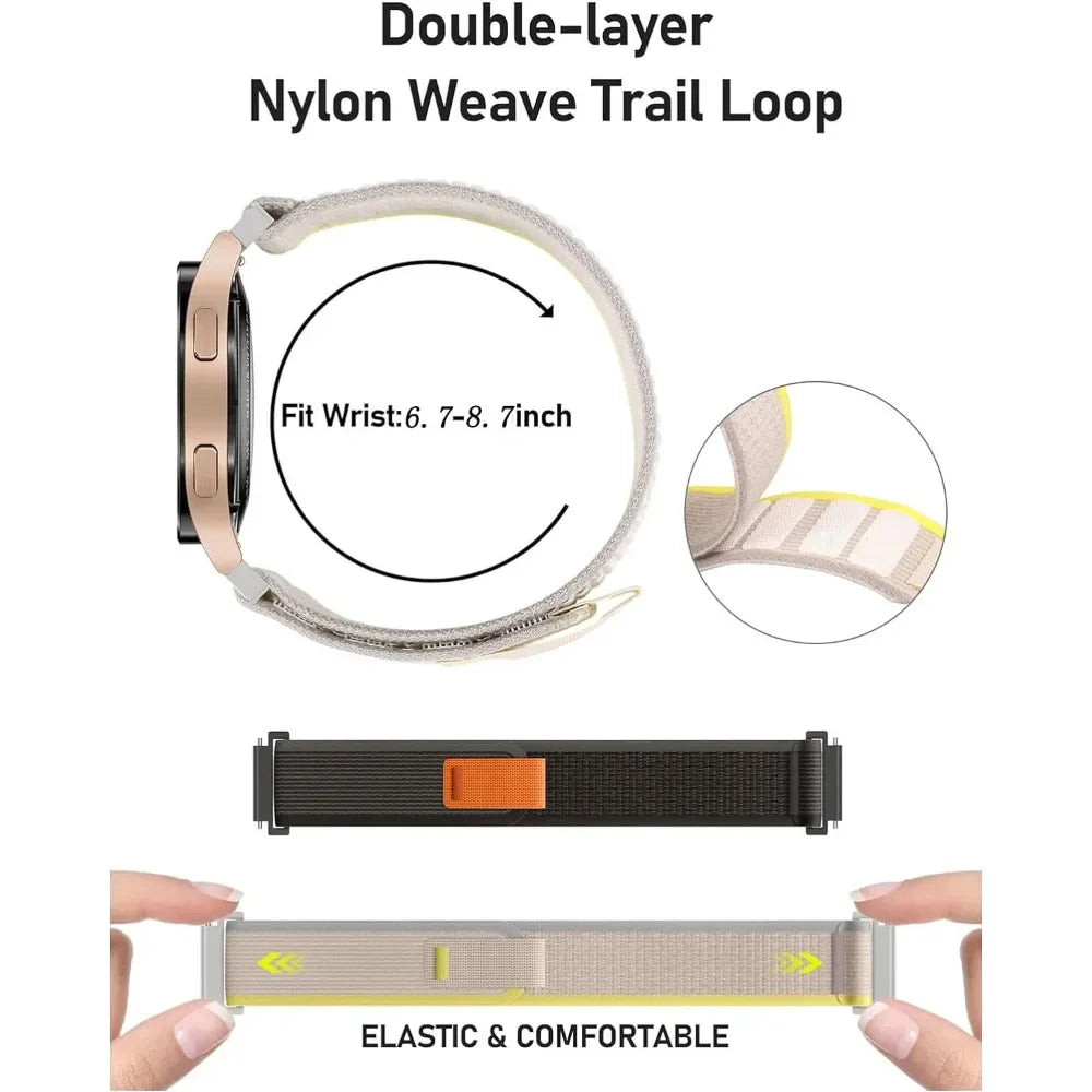 Nylon Sport Loop Band for Galaxy Watch 40mm 44mm