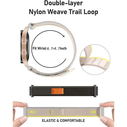 Nylon Sport Loop Band for Galaxy Watch 40mm 44mm
