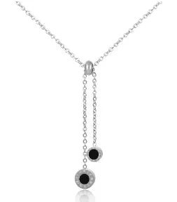 Vintage Textured Stainless Steel Necklace