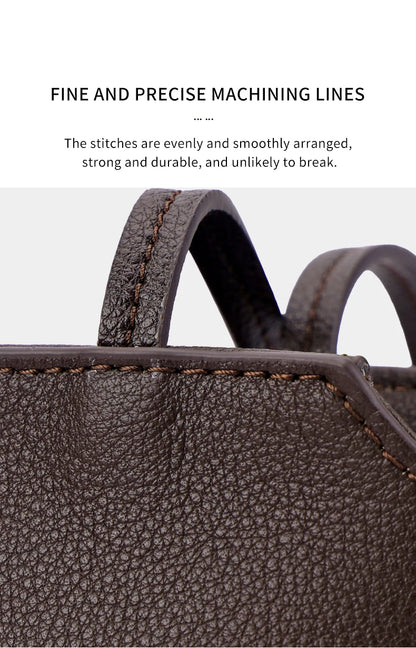 Genuine Cowhide Leather Mini Shoulder Tote Bag