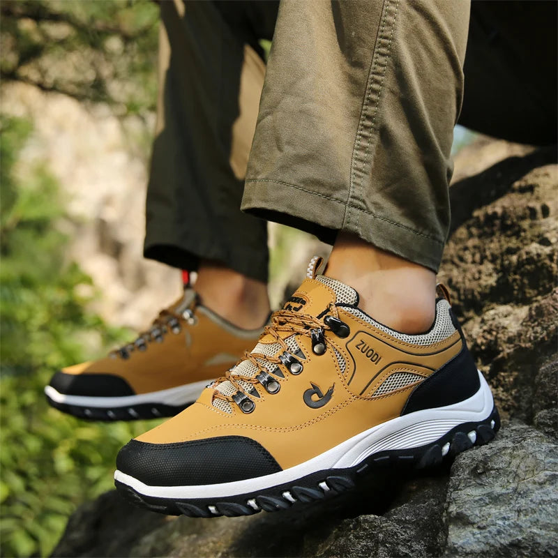 Men's Leather Casual Sneakers for Tennis and Walking