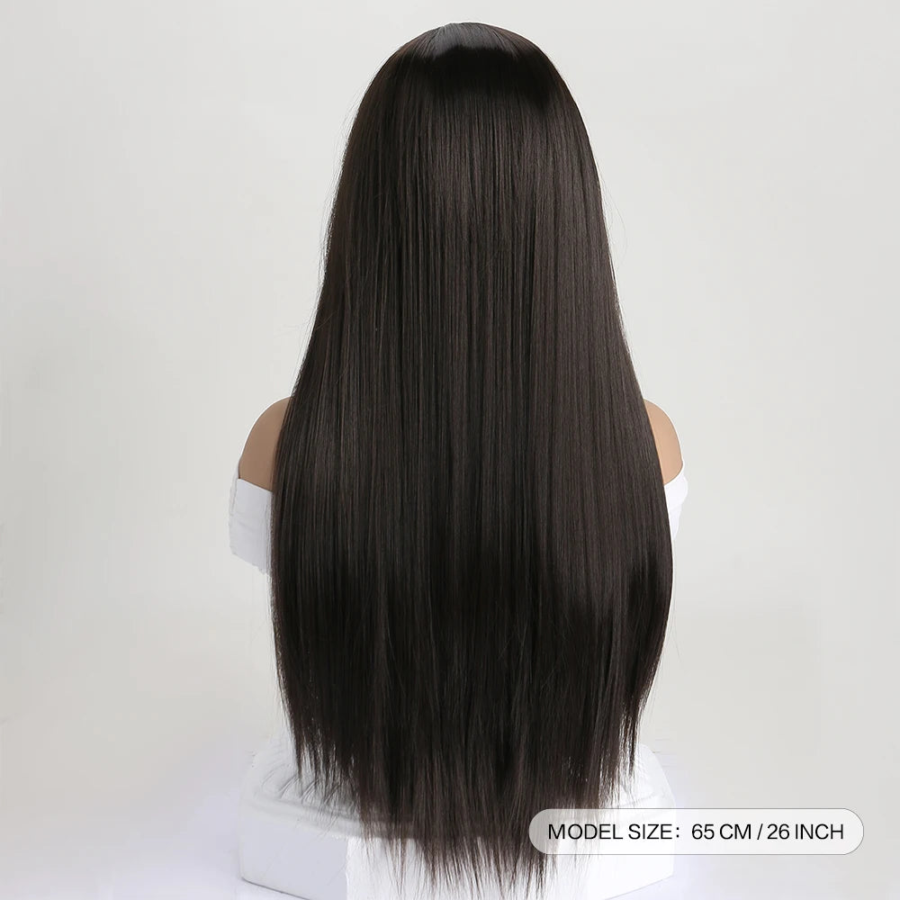 26 Inch Long Straight Synthetic Wig for Women