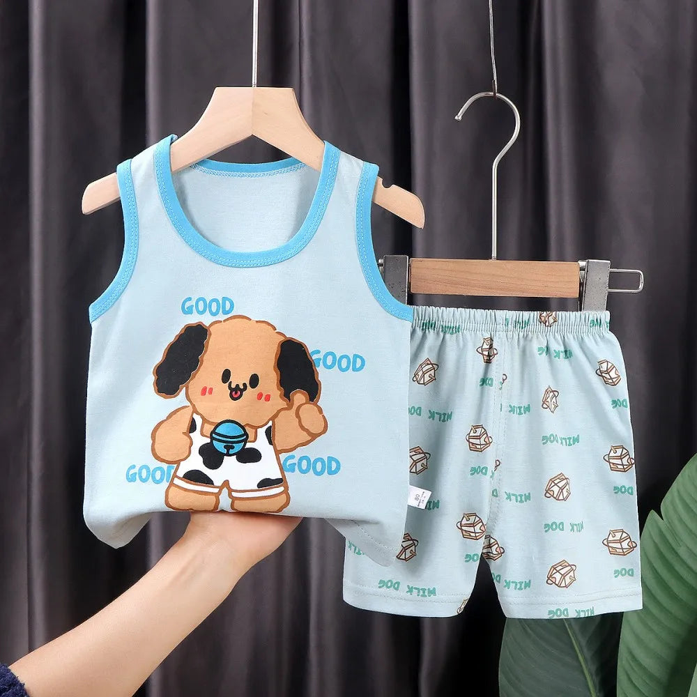 Cotton Summer Kids Clothing Set T-Shirt and Shorts