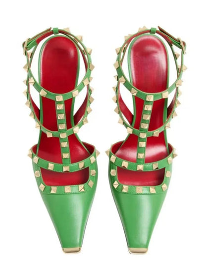 Summer High-Heeled Rivet Women's Sandals