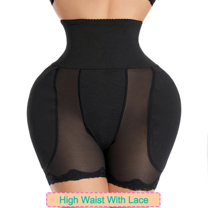 Women Seamless Butt Lifter Panties with Big Hip Pads