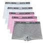 Teenage Girls Cotton Panties Solid Color Mid Waist Briefs