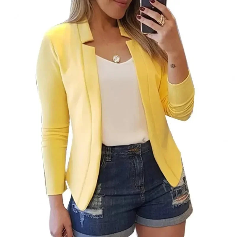 Women Blazer Jacket Long Sleeve Thin Coat