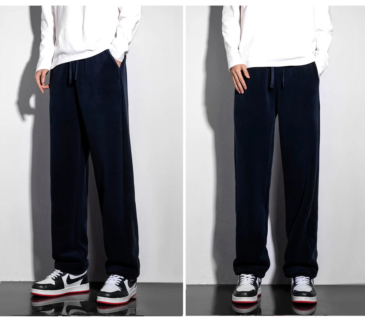 Unisex Winter Fleece Liner Drawstring Sweatpants