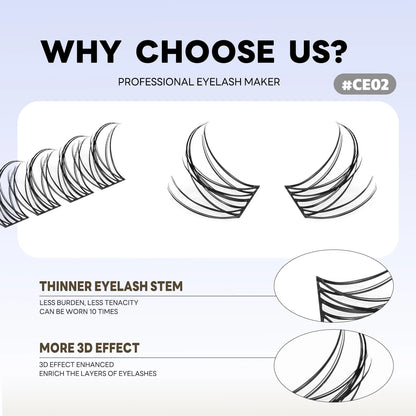 GROINNEYA C-Curl Cluster Eyelashes