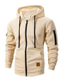 Men's Zipper Hoodie Jacket Slim Fit Polyester