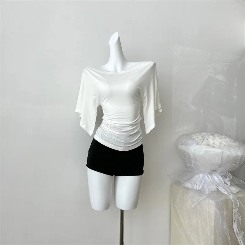 Women's High Stretch Flare Sleeve Slim T-Shirt
