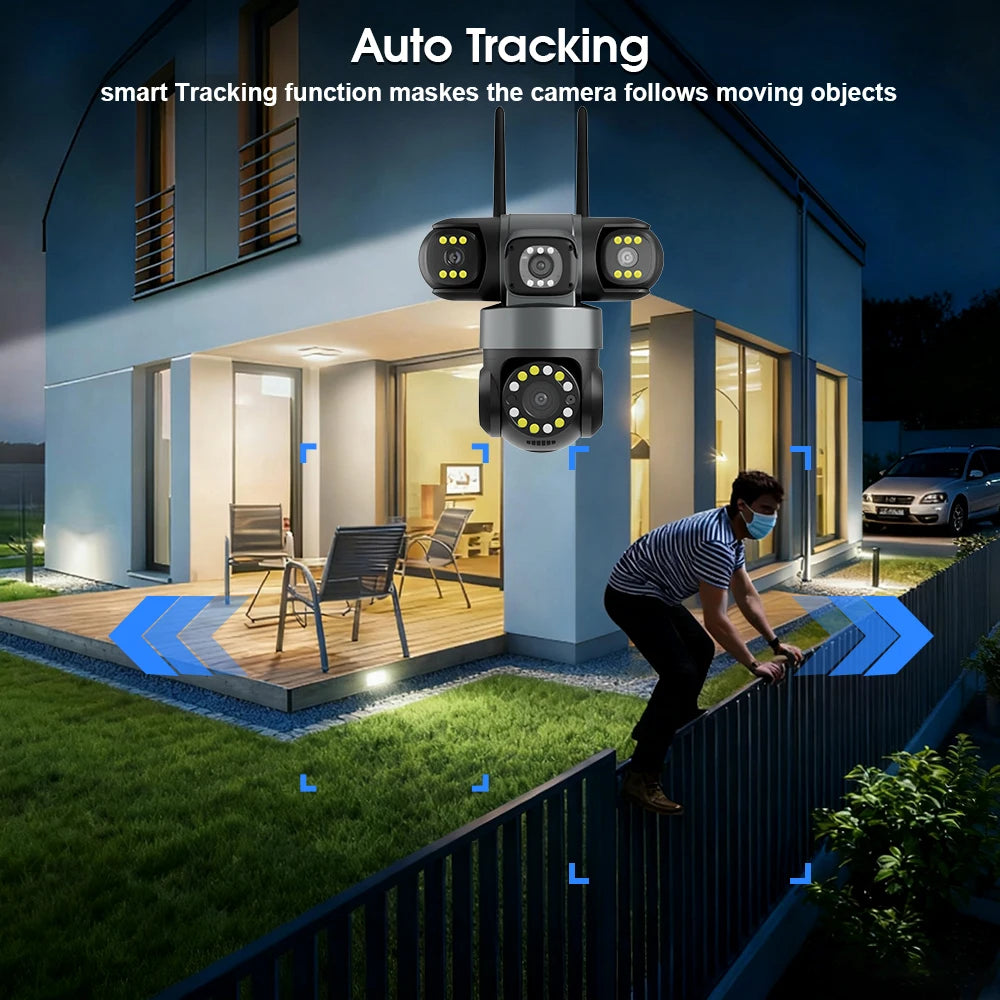 10K 20MP Outdoor WiFi PTZ Security Camera with 360° Zoom