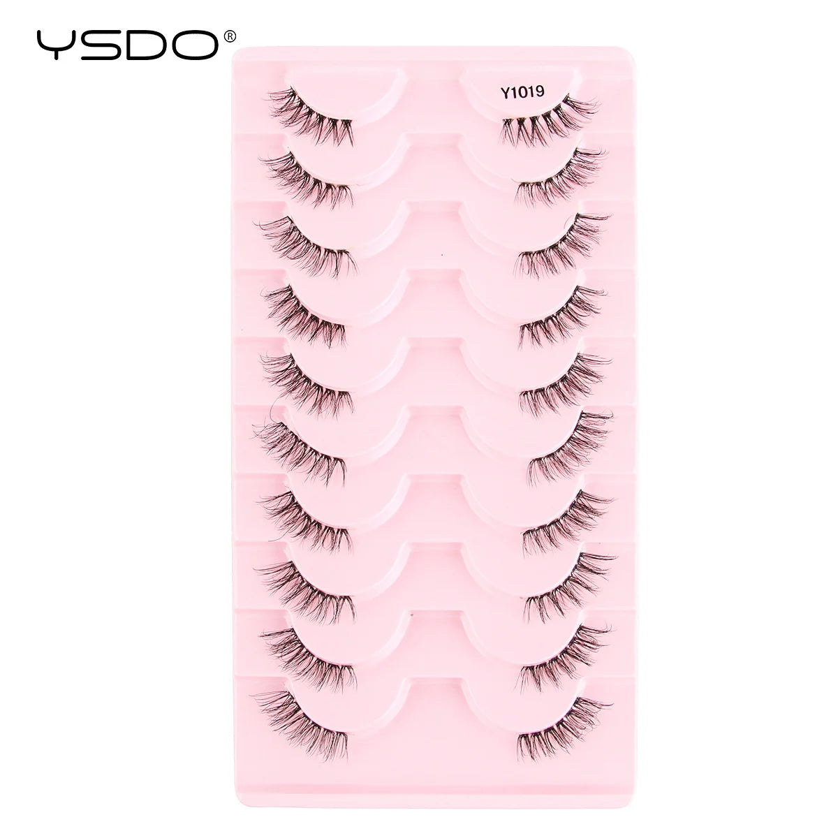 YSDO 5/10 Pairs Natural Soft Black Half Lashes