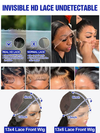 High Density Water Wave Human Hair Wig 40 42 Inch