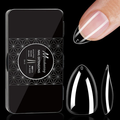 Soft Gel Full Cover Almond Fake Nails Box