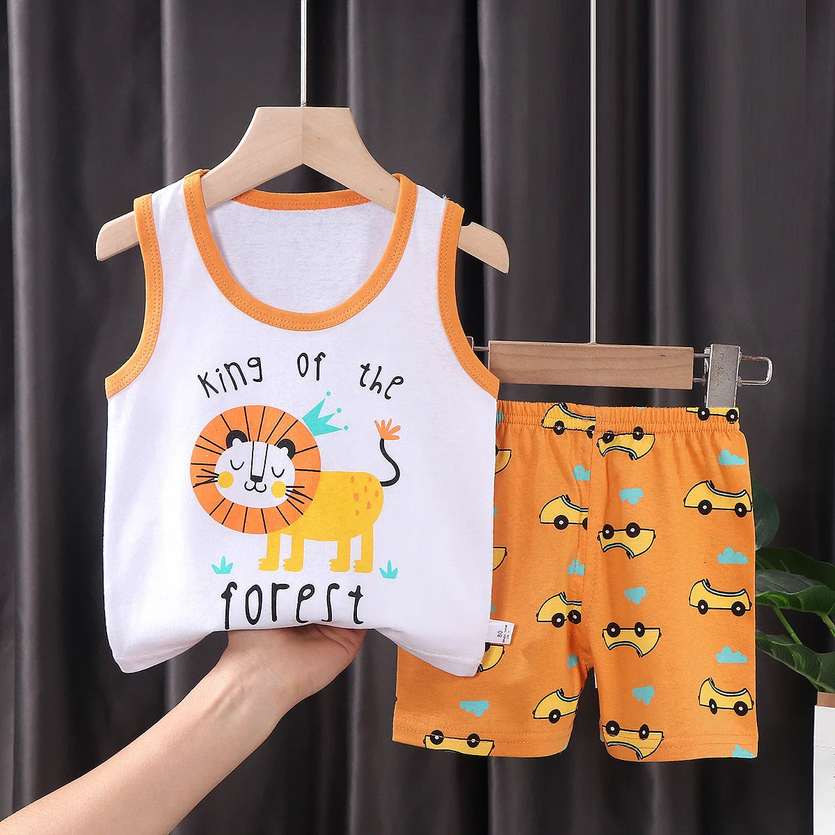 Children's Cotton Vest Set with Shorts for Summer