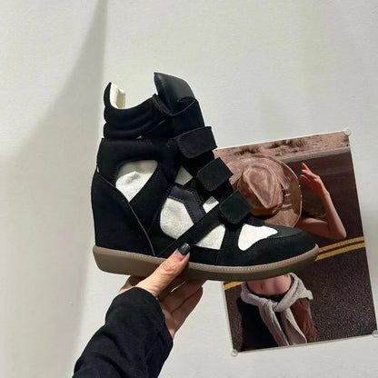 Women's Genuine Leather Ankle Boots with Hidden Heel