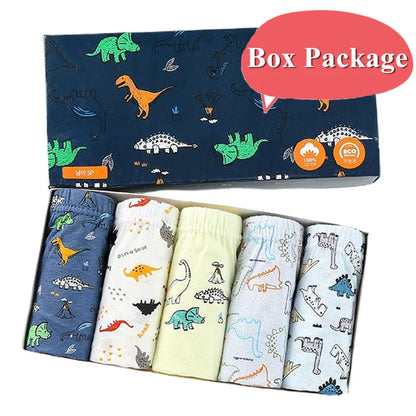 Cotton Kids Triangle Underwear Boys Briefs Dinosaur Print