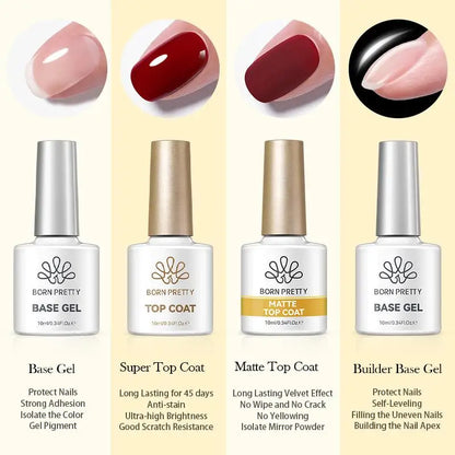 BORN PRETTY 10ml Rubber Gel Top Coat for Nails