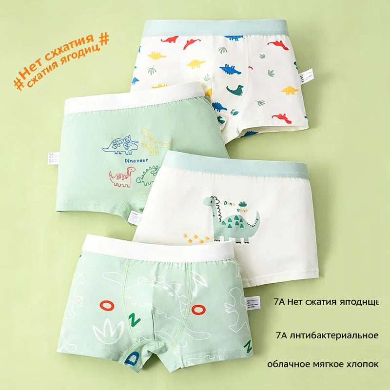 Cotton Cartoon Car Boxers for Boys