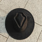 Dark Turquoise Suede Fedora Hat for Men and Women
