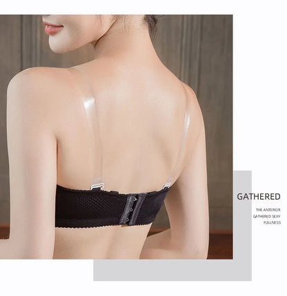 Women Transparent Elastic Bra Straps Adjustable Silicone