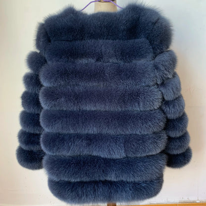 4in1 Real Fox Fur Coat for Women