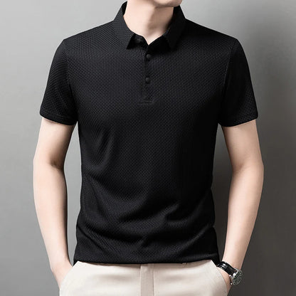 Men's Casual Short Sleeve Solid Color Polo Shirt