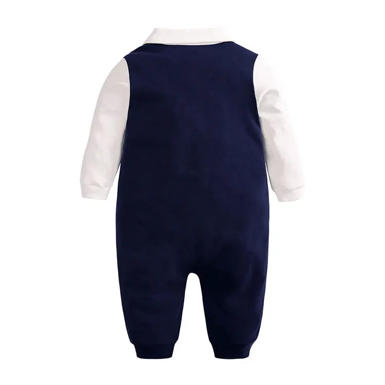 Cotton Long Sleeve Baby Rompers for Boys 0-24 Months