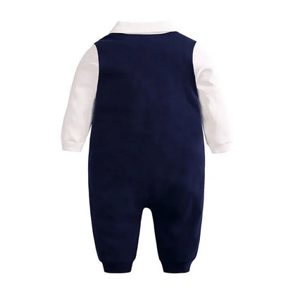 Cotton Long Sleeve Baby Rompers for Boys 0-24 Months