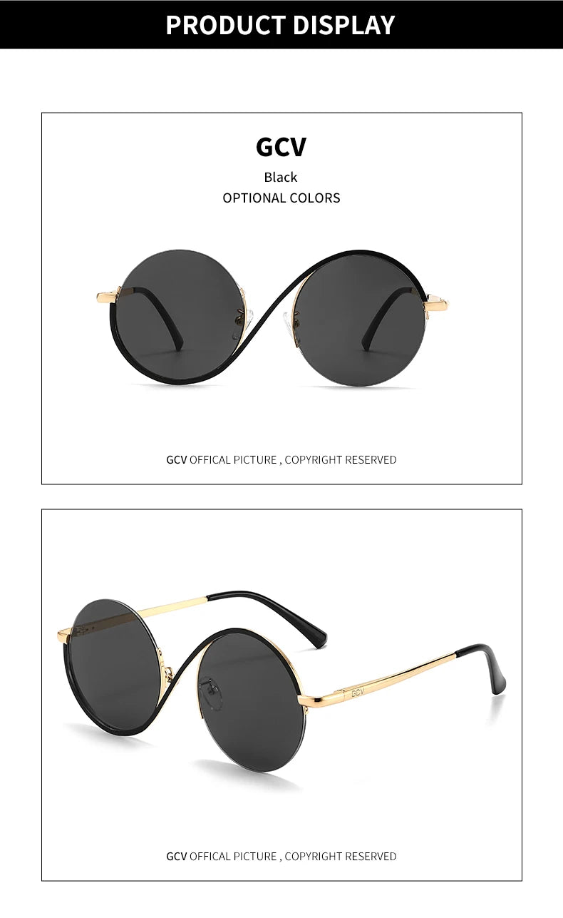 Gorgeous Round Frame Women Sunglasses in Metal