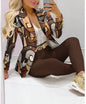 Paisley Butterfly Blazer Suit and Pants Set for Women
