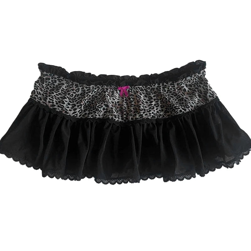 Pink Polka Dot Mini Skirt for Women