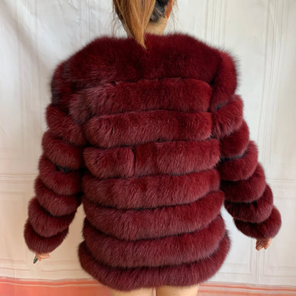 4in1 Real Fox Fur Coat for Women